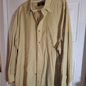 ORVIS Mens Men's size XLARGE Nwot long sleeve shirt button down Yellow Checker